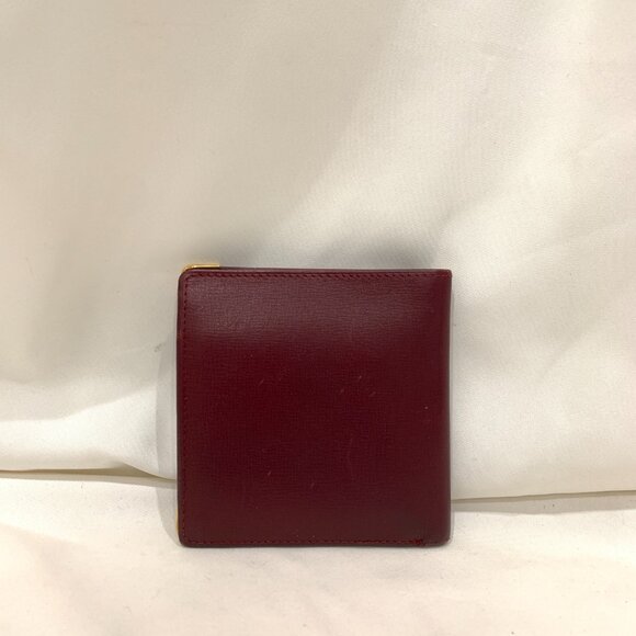 Cartier Red Leather Coin Case/Wallett Sku#84375  (Gently Used, wear) - Picture 2 of 12